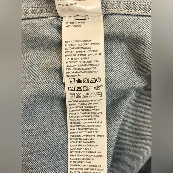 LEVI’S BLUE JEAN LONG SKIRT OVERALLS, size L - Picture 4 of 13